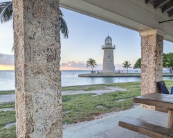 Boca Chita Lighthouse. An idyllic stop for any boater passing thru Biscayne Bay, Florida