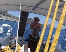 Sailing in the waters around Rhodos lovely