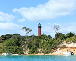 Jupiter lighthouse. Water a magnificent turquoise. 2/14/22